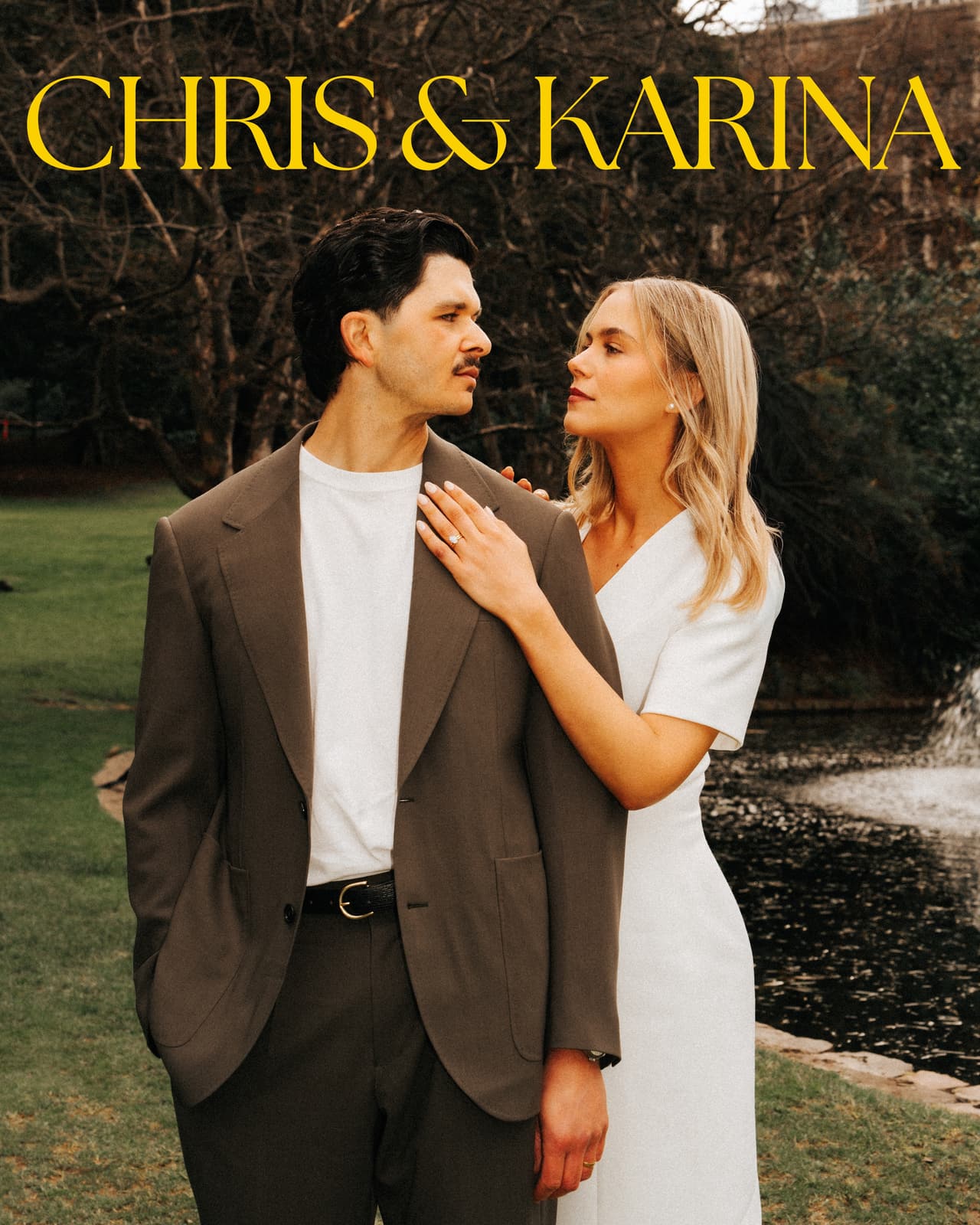 Just married looks good on them.