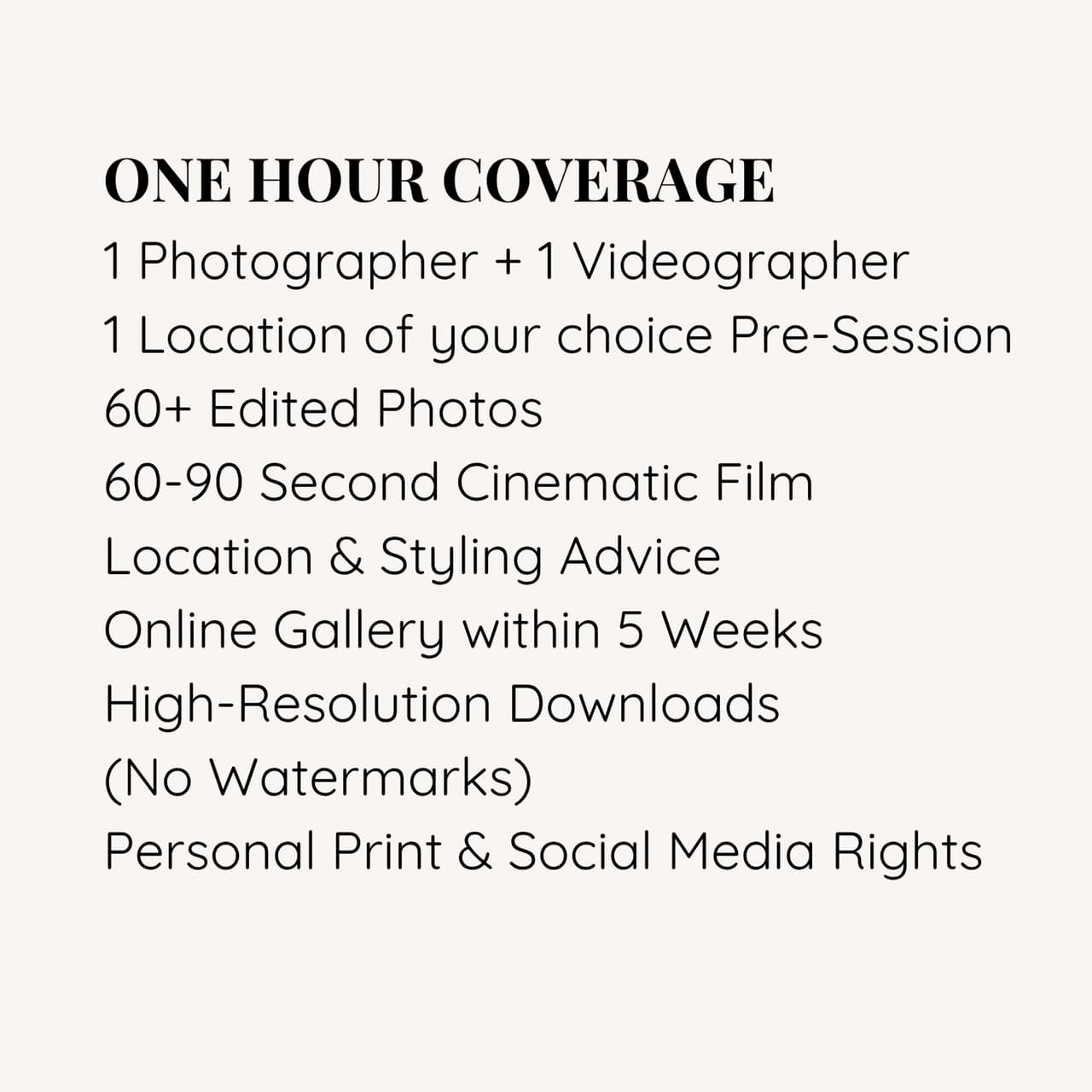 What is included in The Connection Duo, pre-wedding: the back of the collection card
