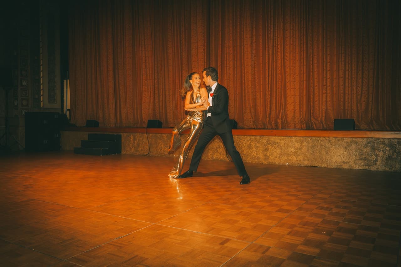 Kira and Nick’s choreographed first dance on the ballroom floor